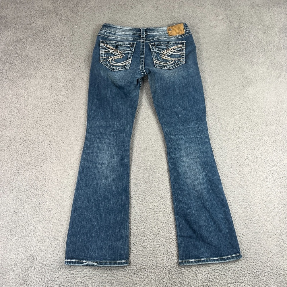 Silver Co. Pioneer Bootcut Jeans Womens 31x30" tag28x31 Flap Pocket Distressed - Picture 10 of 14